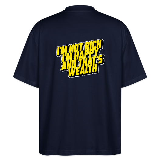 Oversized Unisex Organic T-shirt Blaster - navy