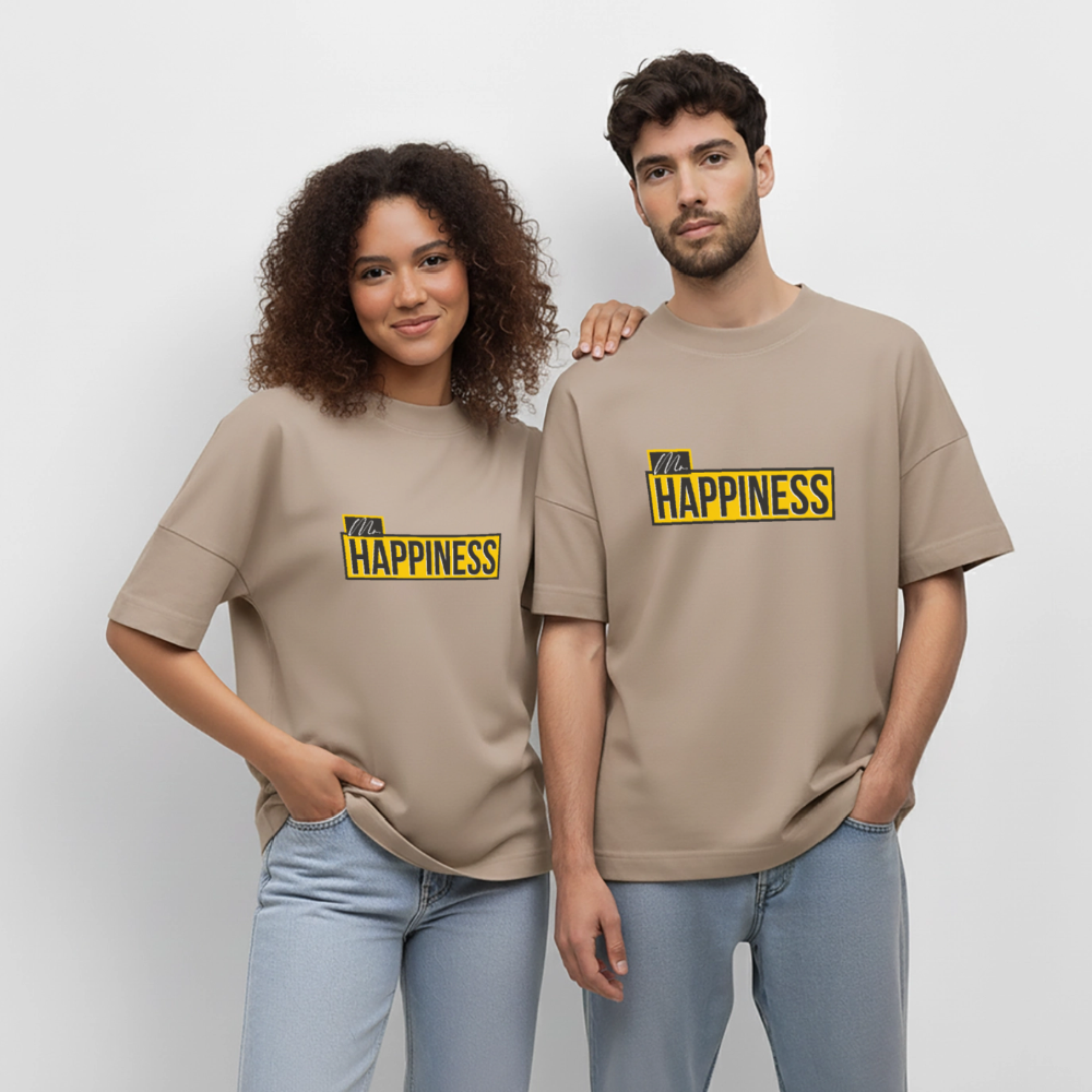 Oversized Unisex Organic T-shirt Blaster - stone