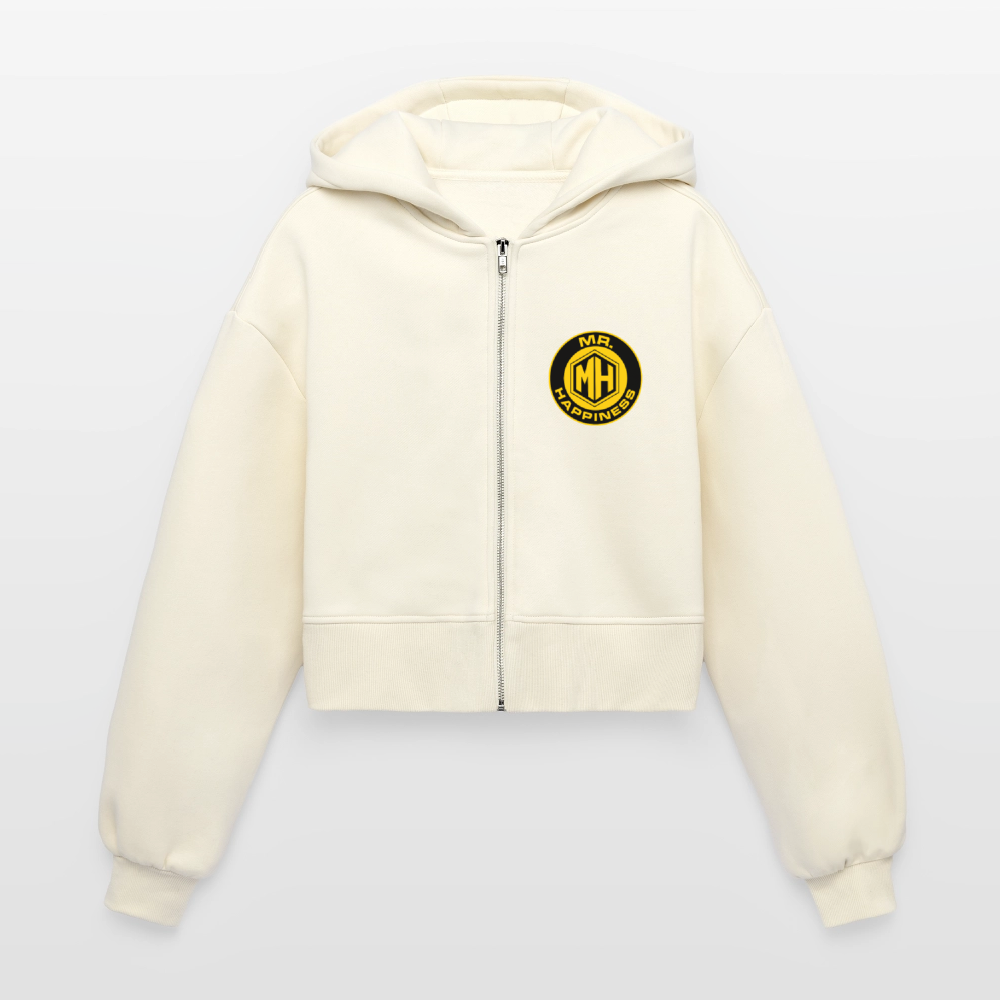 Oversized Cropped Hooded Jacket - nature