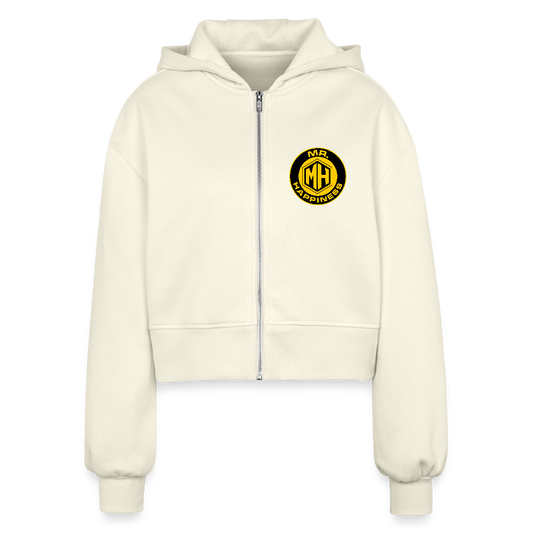 Oversized Cropped Hooded Jacket - nature