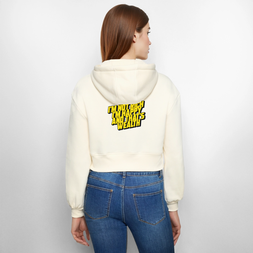 Oversized Cropped Hooded Jacket - nature
