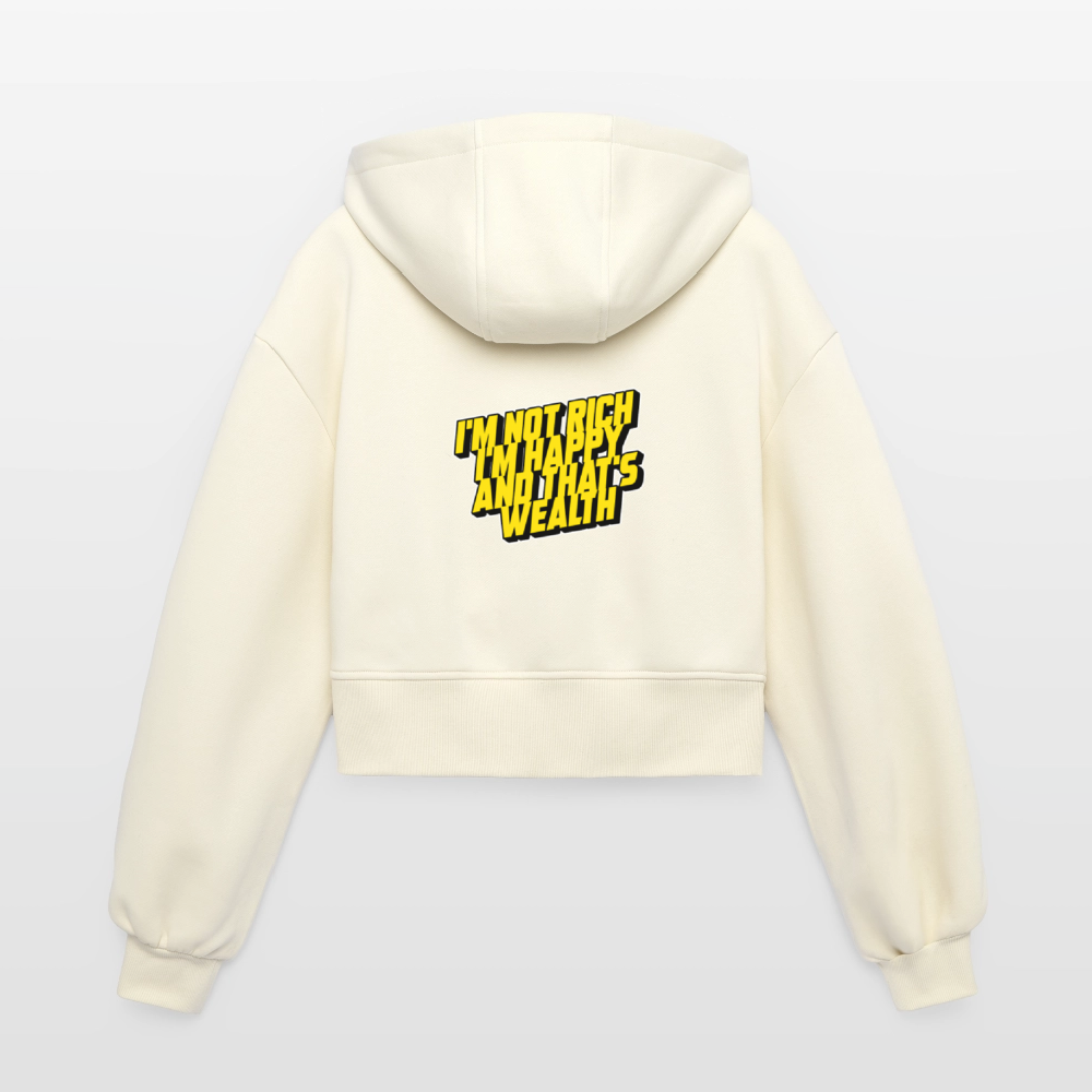 Oversized Cropped Hooded Jacket - nature