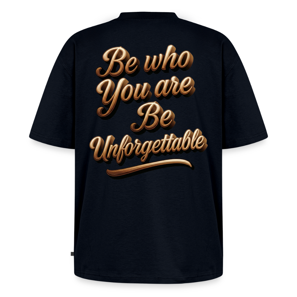 Cappuccino Oversized Organic Tee - navy