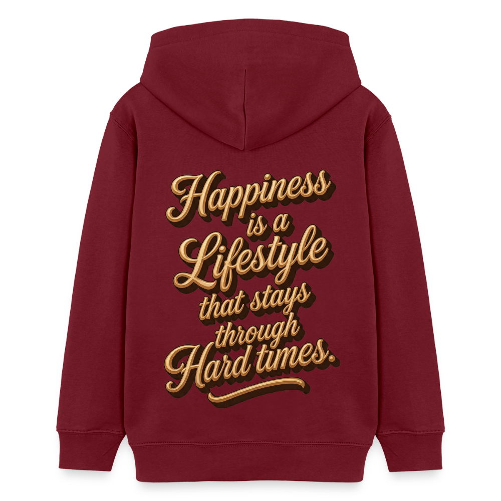 EcoVibe Teen Hoodie - burgundy