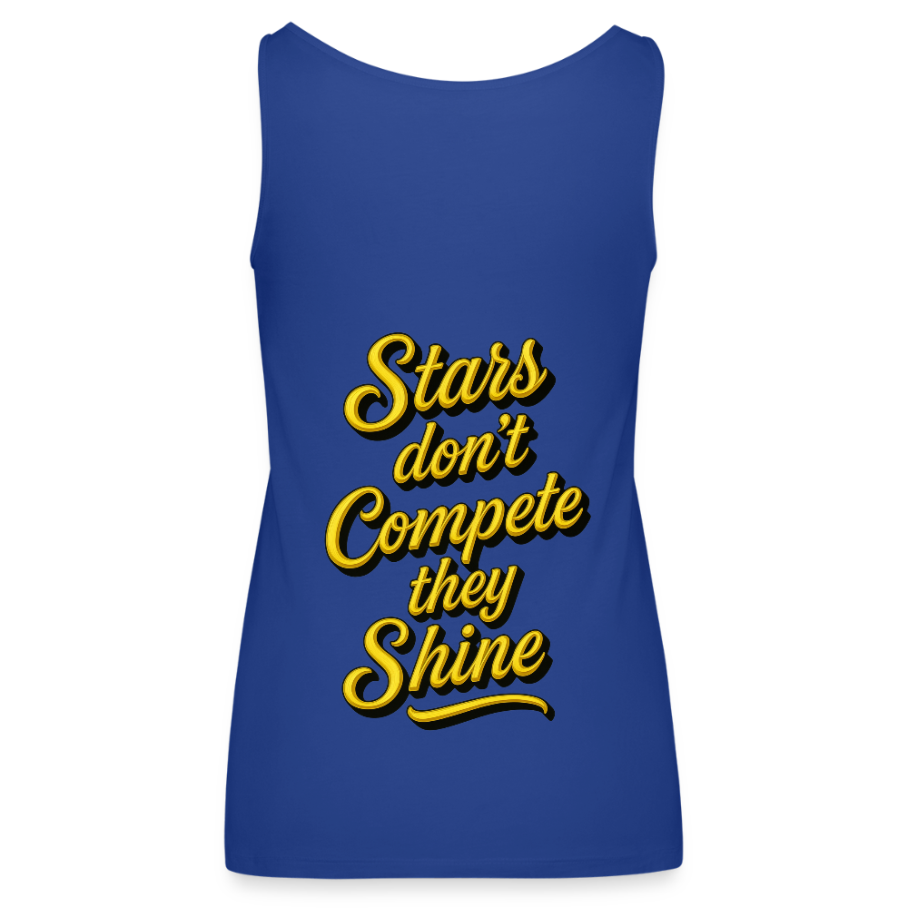 Black Stars Slay Tank - royal blue