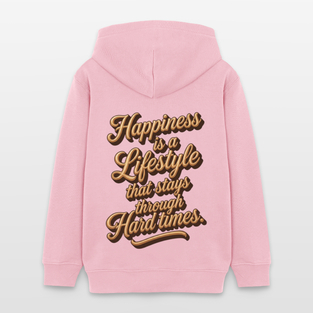 EcoVibe Teen Hoodie - cotton pink