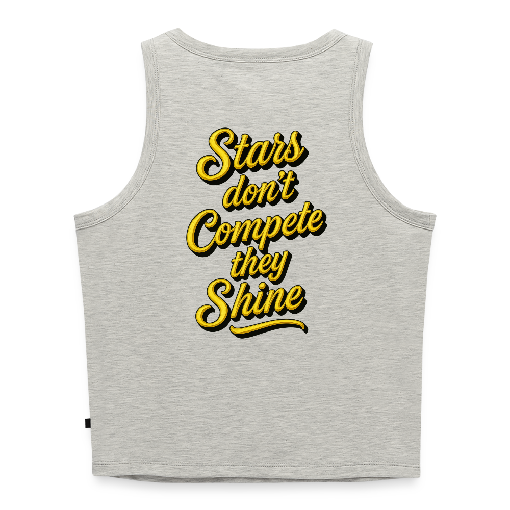 Star Queen Supporter Crop - heather grey