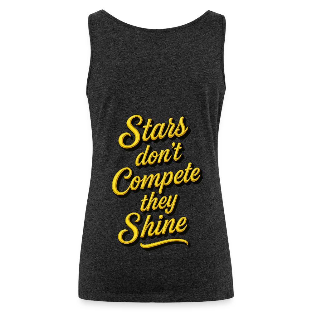 Black Stars Slay Tank - charcoal grey