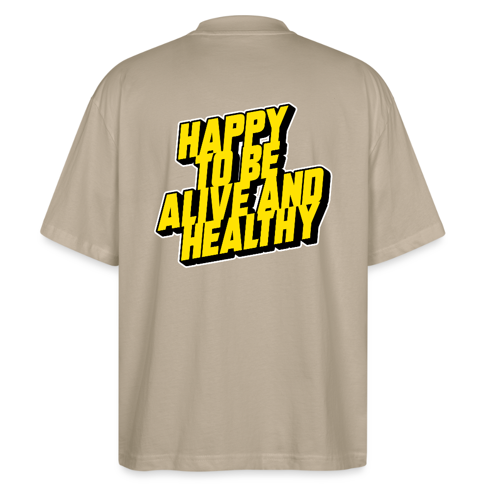 MH ALIVE Oversized Unisex Organic T-shirt Blaster - stone