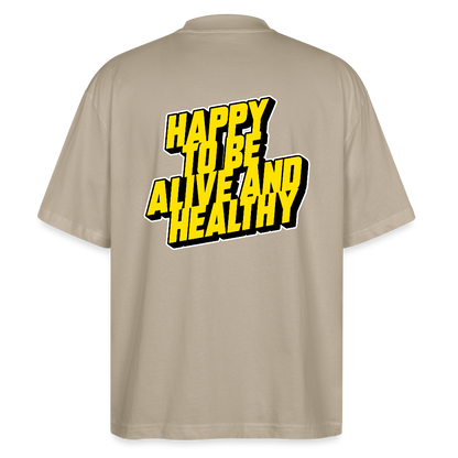 MH ALIVE Oversized Unisex Organic T-shirt Blaster - stone