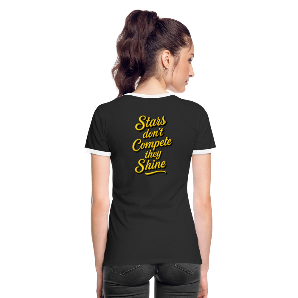 Black Stars Retro Baddie Tee - black/white