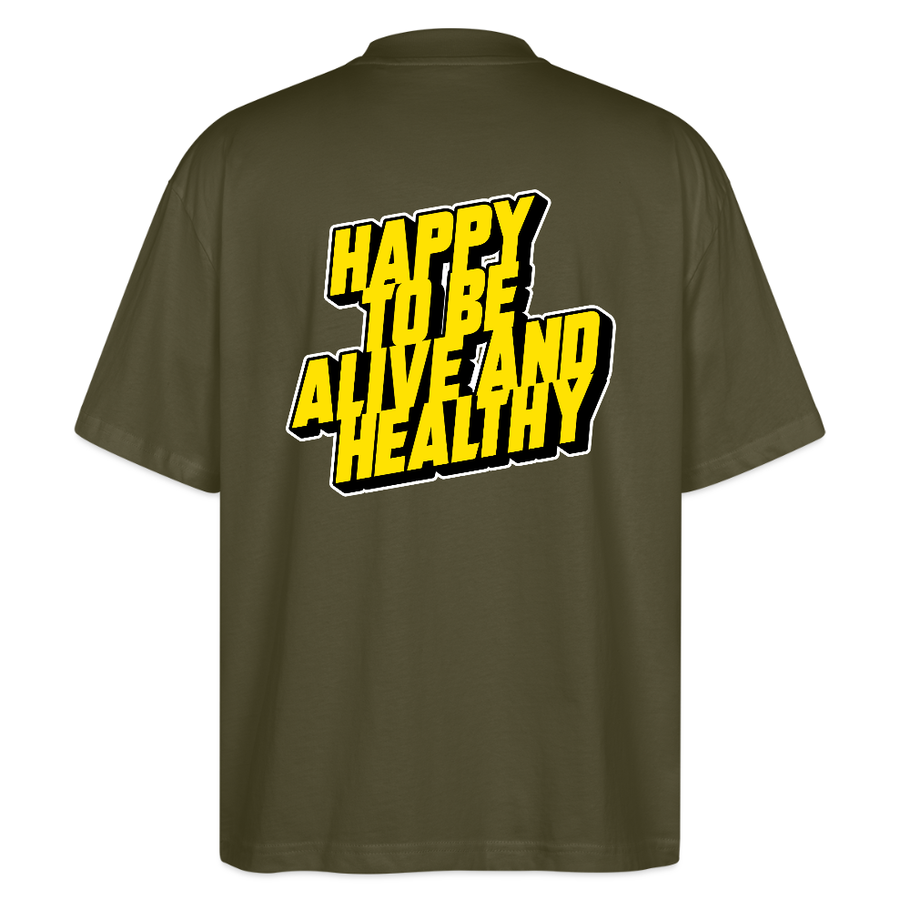MH ALIVE Oversized Unisex Organic T-shirt Blaster - khaki