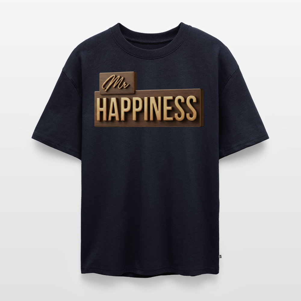 Cappuccino Oversized Organic Tee - navy