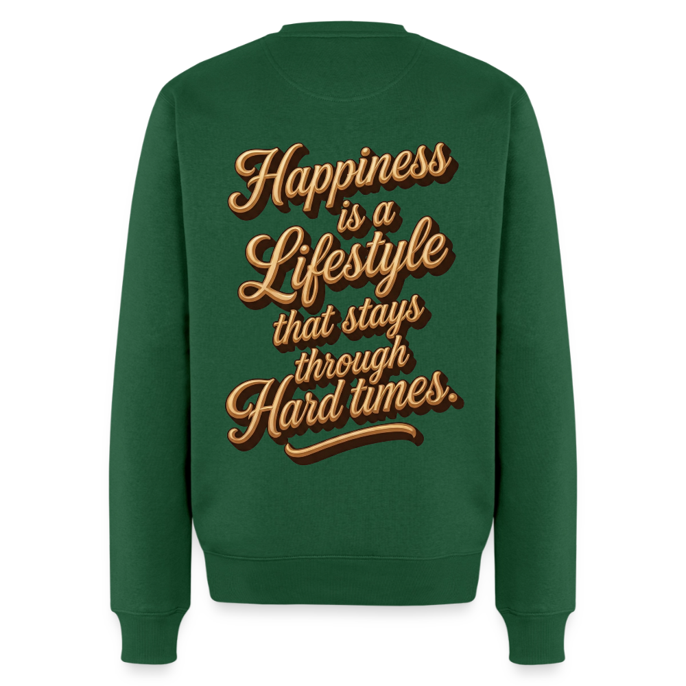 Happiness Premium Sweatshirt - bottle green