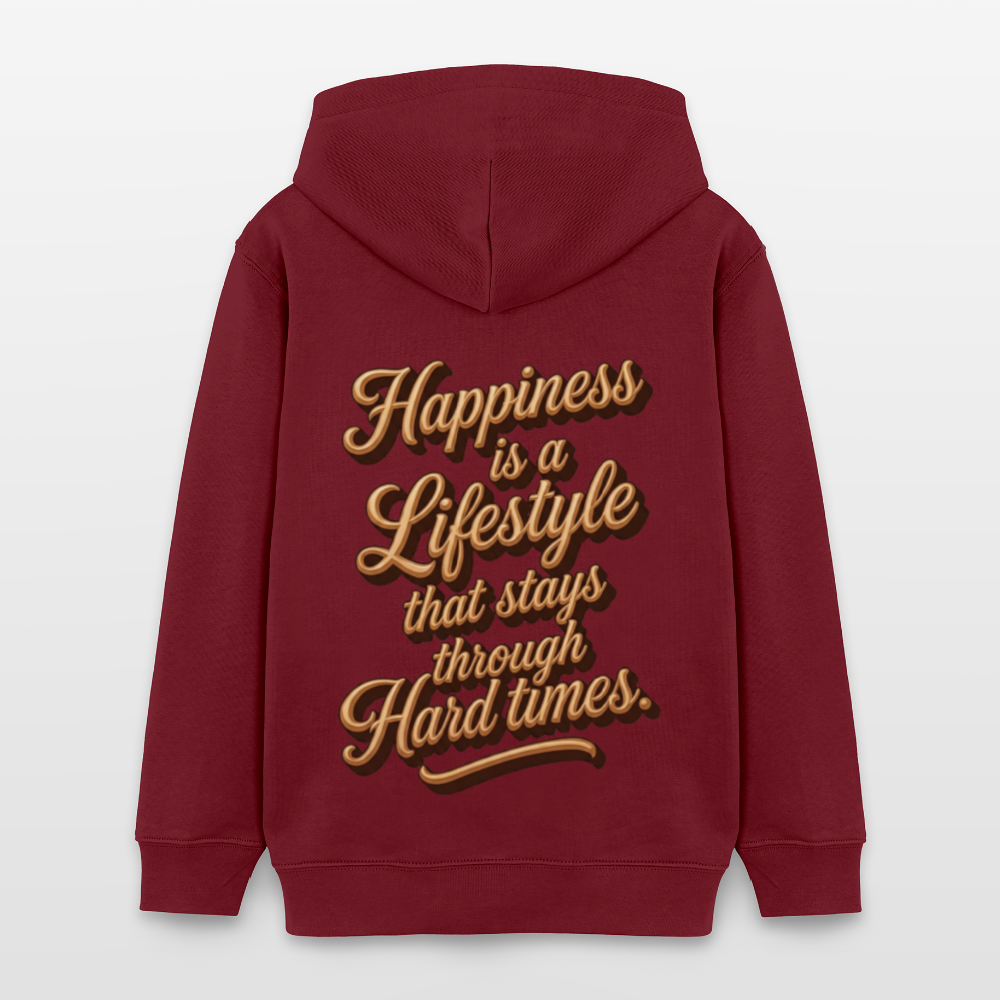 EcoVibe Teen Hoodie - burgundy