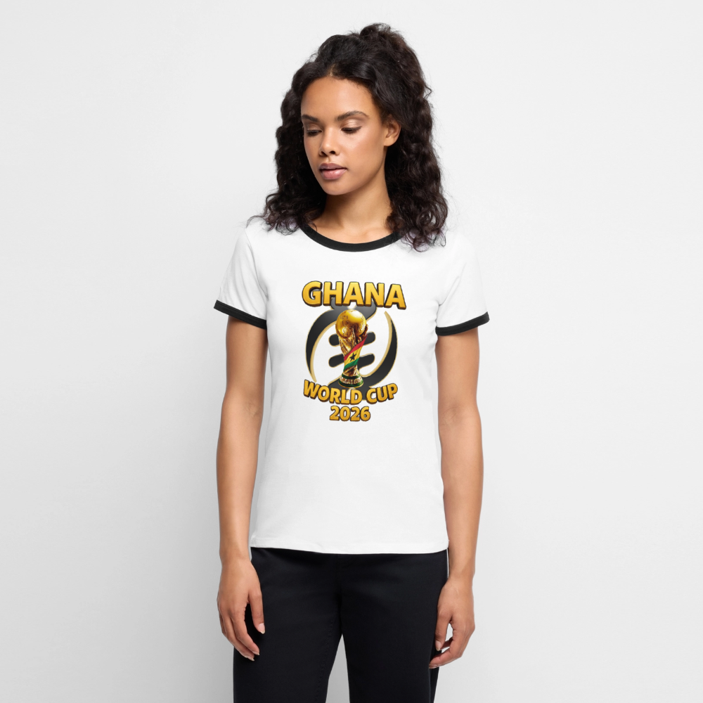 Black Stars Retro Baddie Tee - white/black