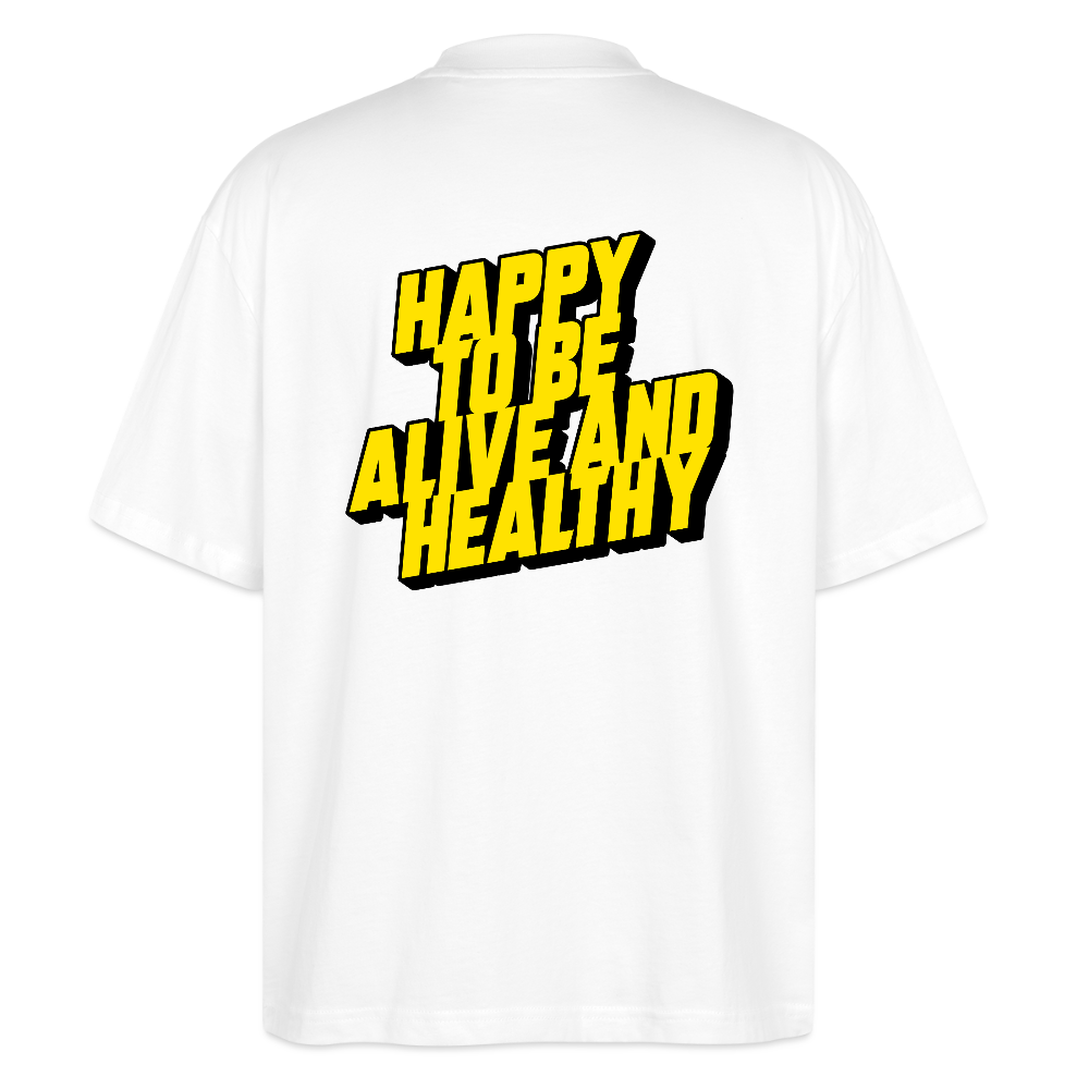 MH ALIVE Oversized Unisex Organic T-shirt Blaster - white