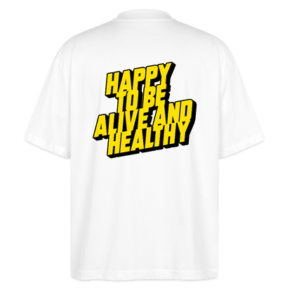 MH ALIVE Oversized Unisex Organic T-shirt Blaster - white