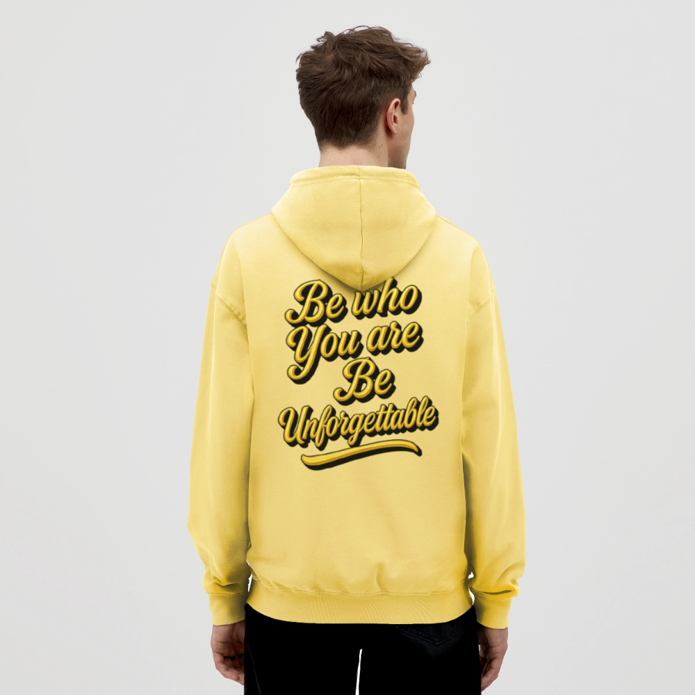 UNFORGET-ME Heavy Hoodie - lemon yellow