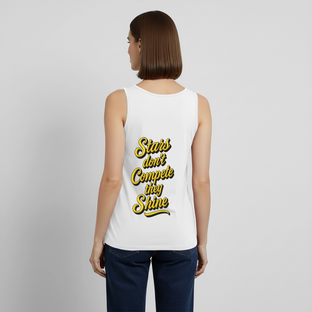 Black Stars Slay Tank - white