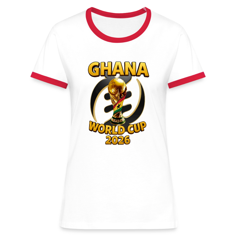 Black Stars Retro Baddie Tee - white/red