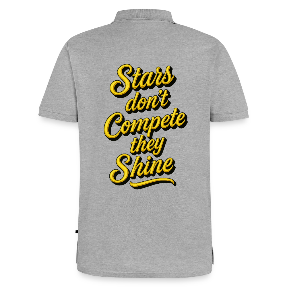 Black Stars Elite Polo - heather grey