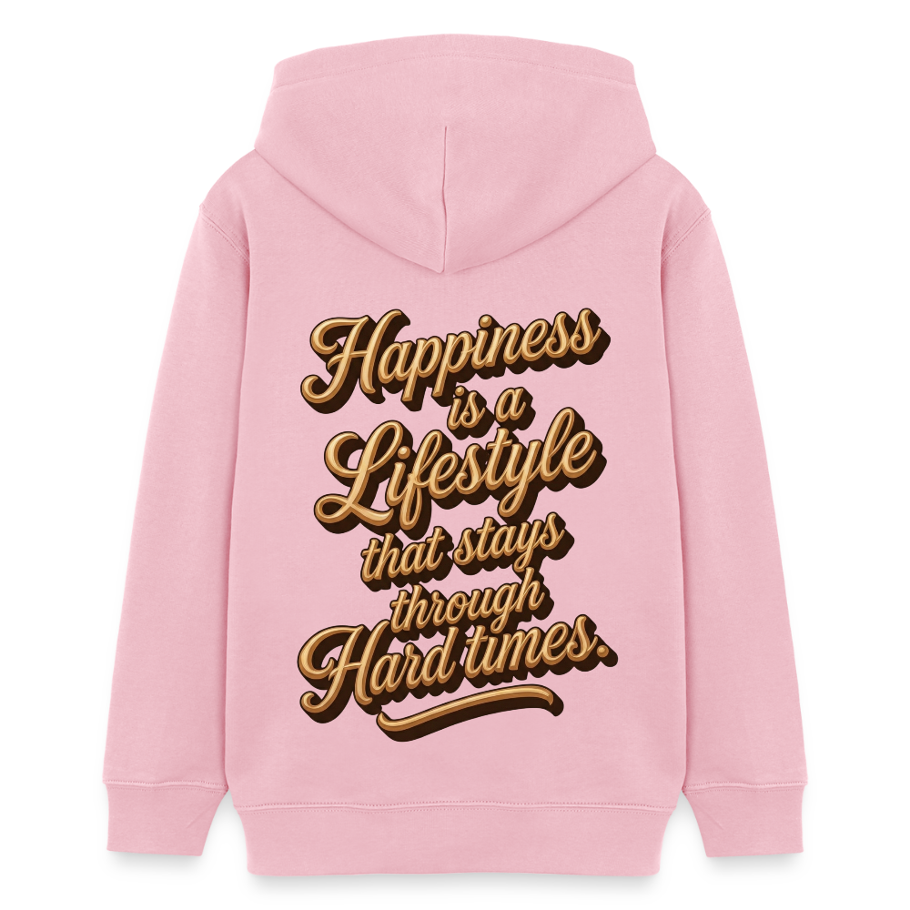 EcoVibe Teen Hoodie - cotton pink