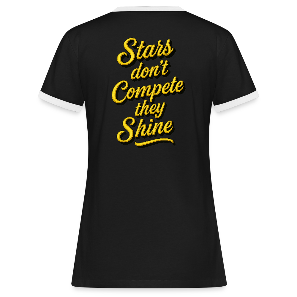 Black Stars Retro Baddie Tee - black/white