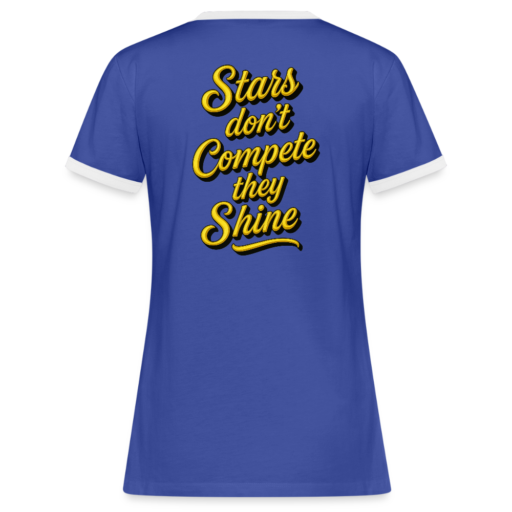 Black Stars Retro Baddie Tee - blue/white