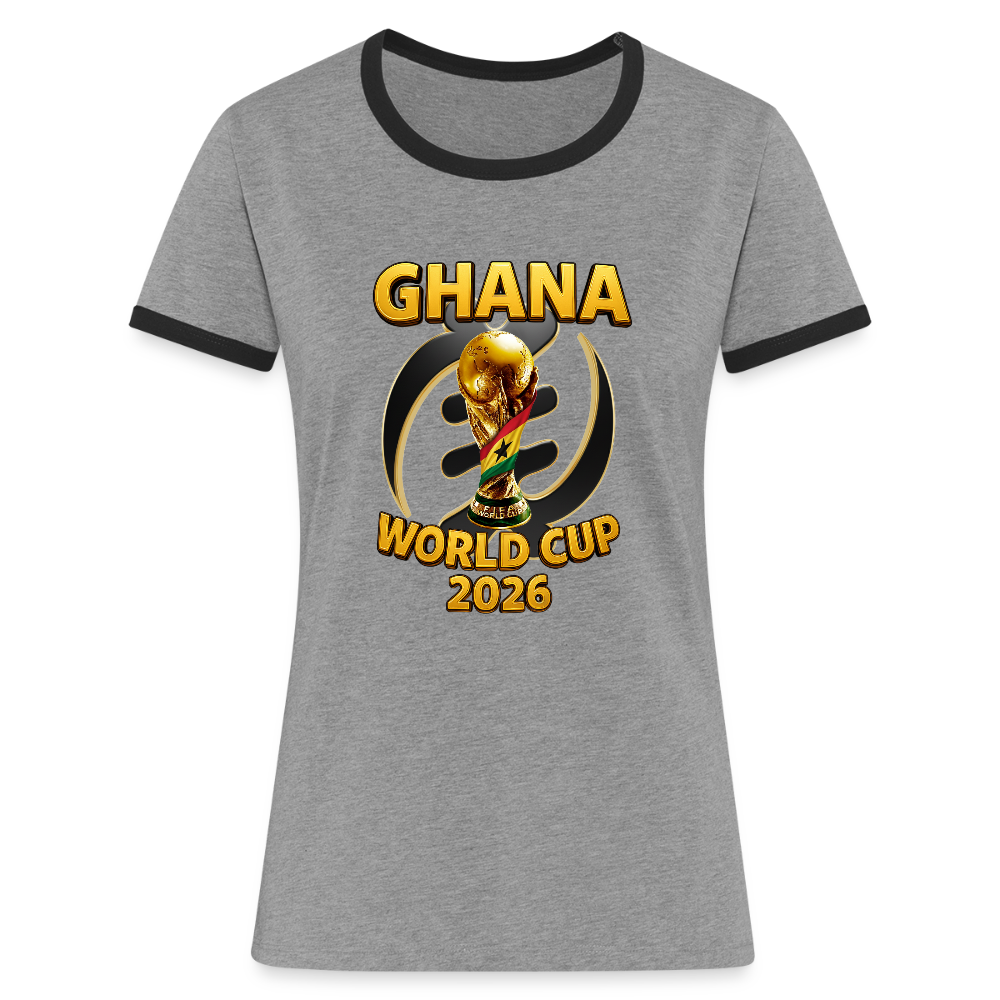 Black Stars Retro Baddie Tee - heather grey/black