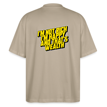 Oversized Unisex Organic T-shirt Blaster - stone
