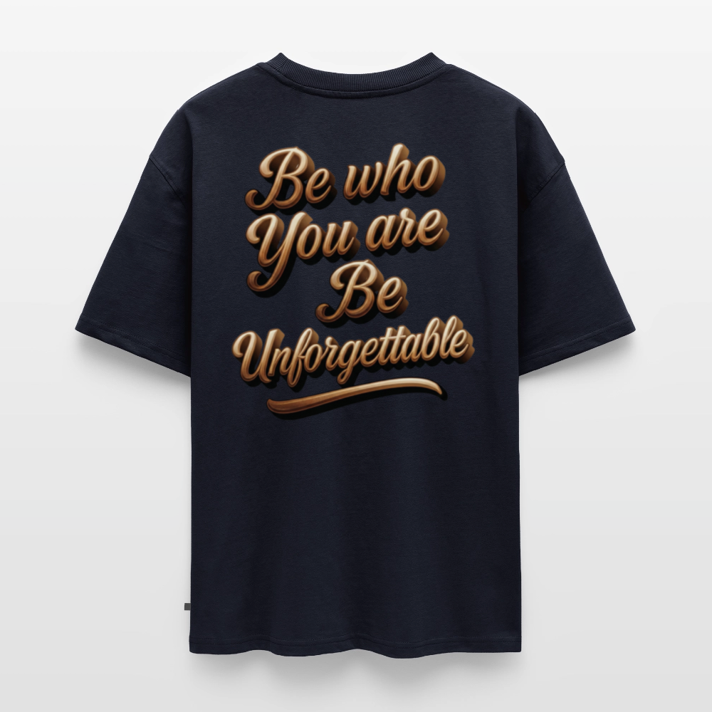 Cappuccino Oversized Organic Tee - navy