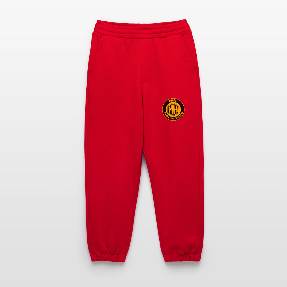 Heavyweight Organic Joggers Made in EU - red